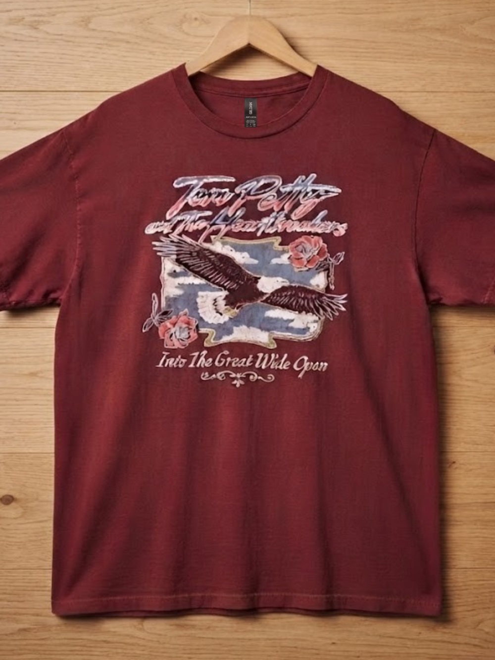 Gildan Antique Cherry Red Rock Eagle Graphic Tee